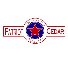 PATRIOT CEDAR PRODUCTS MADE IN AMERICA logo