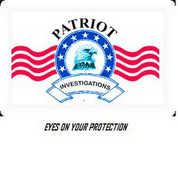 PATRIOT INVESTIGATIONS EYES ON YOUR PROTECTION logo