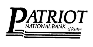 PATRIOT NATIONAL BANK OF RESTON logo