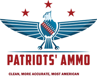 PATRIOTS' AMMO CLEAN, MORE ACCURATE, MOST AMERICAN logo