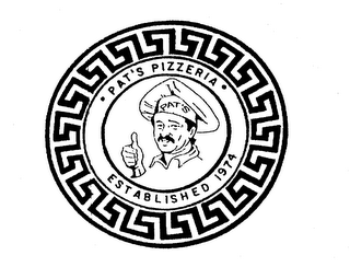 PAT'S PIZZERIA ESTABLISHED 1974 logo
