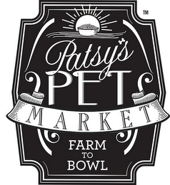PATSY'S PET MARKET FARM TO BOWL logo