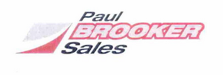 PAUL BROOKER SALES logo