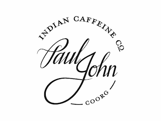 PAUL JOHN INDIAN CAFFEINE CO COORG logo