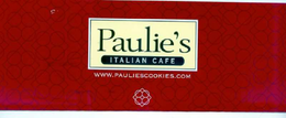PAULIE'S ITALIAN CAFE WWW.PAULIESCOOKIES.COM logo