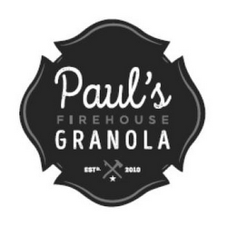 PAUL'S FIREHOUSE GRANOLA ESTD. 2010 logo