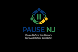 PAUSE NJ PAUSE BEFORE YOU REPORT. CONNECT BEFORE YOU REFER. logo