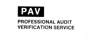 PAV PROFESSIONAL AUDIT VERIFICATION SERVICE logo