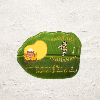 PAVITHRA BHOJANAM SAVOR THE ESSENCE OF PURE VEGETARIAN INDIAN CUISINE logo