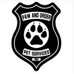 PAW AND ORDER PET SERVICES INC. logo