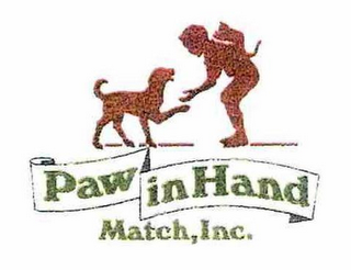 PAW IN HAND MATCH, INC. logo