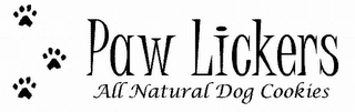 PAW LICKERS ALL NATURAL DOG COOKIES logo