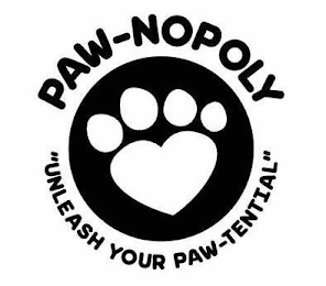 PAW-NOPOLY "UNLEASH YOUR PAW-TENTIAL" logo