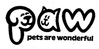 PAW PETS ARE WONDERFUL logo