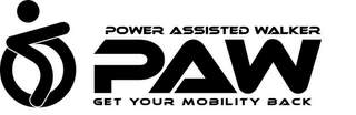 PAW POWER ASSISTED WALKER GET YOUR MOBILITY BACK logo