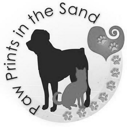 PAW PRINTS IN THE SAND logo