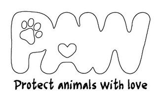 PAW PROTECT ANIMALS WITH LOVE logo