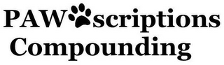 PAW SCRIPTIONS COMPOUNDING logo