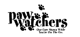 PAW WATCHERS OUR CARE SHOWS WHILE YOU'RE ON THE GO. logo