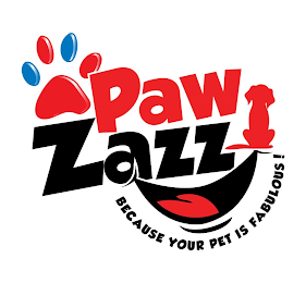 PAW ZAZZ BECAUSE YOUR PET IS FABULOUS! logo