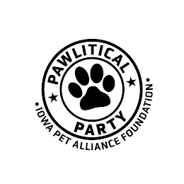 PAWLITICAL PARTY IOWA PET ALLIANCE FOUNDATION logo