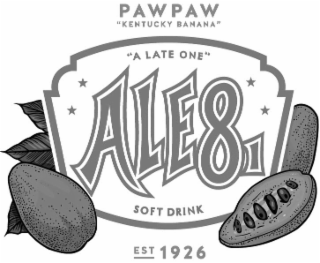 PAWPAW "KENTUCKY BANANA" "A LATE ONE" ALE81 SOFT DRINK EST 1926 logo