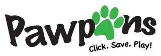 PAWPONS CLICK. SAVE. PLAY! logo