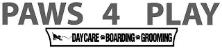 PAWS 4 PLAY DAYCARE BOARDING GROOMING logo