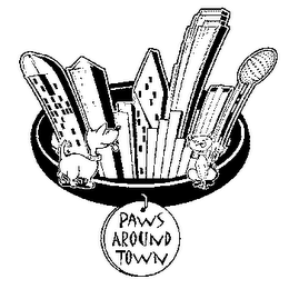 PAWS AROUND TOWN logo