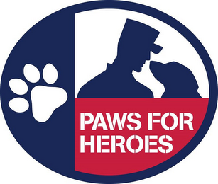 PAWS FOR HEROES logo
