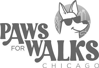 PAWS FOR WALKS CHICAGO logo
