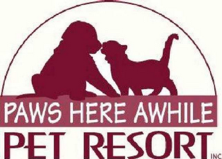 PAWS HERE AWHILE PET RESORT INC. logo