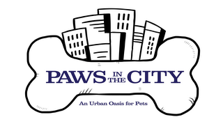 PAWS IN THE CITY AN URBAN OASIS FOR PETS logo