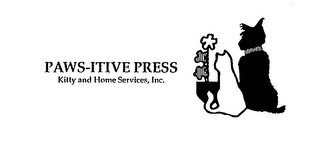 PAWS-ITIVE PRESS KITTY AND HOME SERVICES, INC. logo