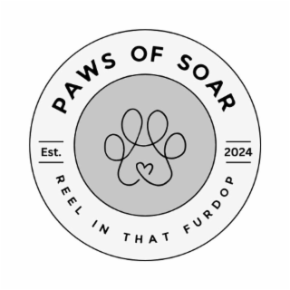 PAWS OF SOAR EST. 2024 REEL IN THAT FURDOP logo