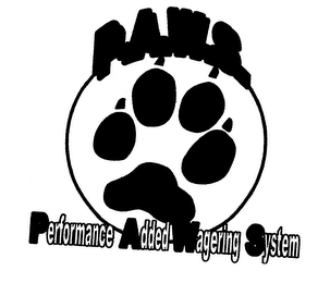 P.A.W.S. PERFORMANCE ADDED WAGERING SYSTEM logo