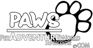 PAWS PETADVENTUREWORLD SUPERCENTER.COM logo