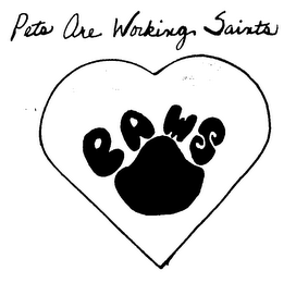 PAWS PETS ARE WORKING SAINTS logo