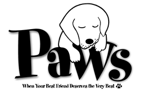 PAWS WHEN YOUR BEST FRIEND DESERVES THEVERY BEST logo