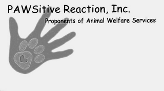 PAWSITIVE REACTION, INC. PROPONENTS OF ANIMAL WELFARE SERVICES logo