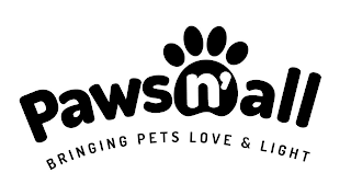 PAWSN'ALL BRINGING PETS LOVE & LIGHT logo