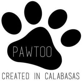 PAWTOO CREATED IN CALABASAS logo