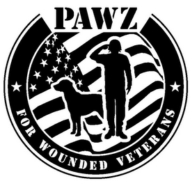 PAWZ FOR WOUNDED VETERANS logo