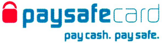 PAYSAFECARD PAY CASH. PAY SAFE. logo