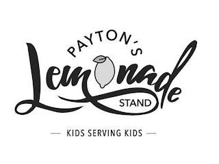 PAYTON'S LEMONADE STAND KIDS SERVING KIDS logo