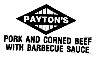 PAYTON'S PORK AND CORNED BEEF WITH BARBECUE SAUCE logo