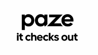 PAZE IT CHECKS OUT logo