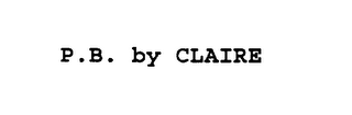 P.B. BY CLAIRE logo