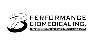 PB PERFORMANCE BIOMEDICAL INC. PROVIDING EXCEPTIONAL SOLUTIONS TO COMPLEX MEDICAL NEEDS logo