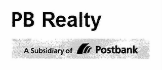 PB REALTY A SUBSIDIARY OF POSTBANK logo